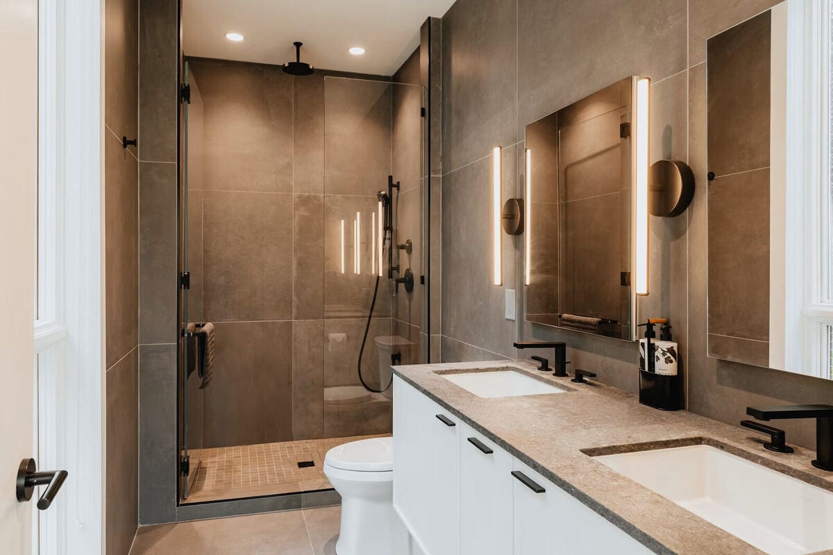 Modern bathroom renovation