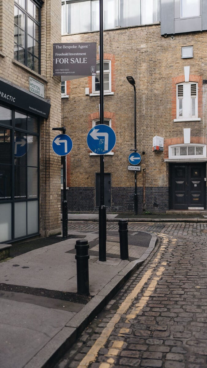 For sale board outside a UK residential property